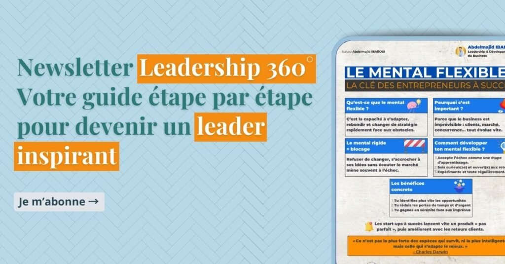 Newsletter Leadership 360° Votre guide étape par étape pour devenir un leader inspirant