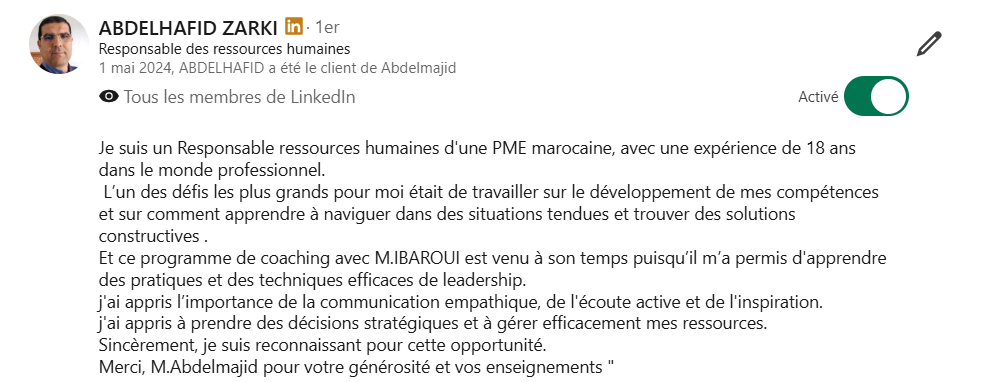 Client coach Abdelmajdi Ibaroui